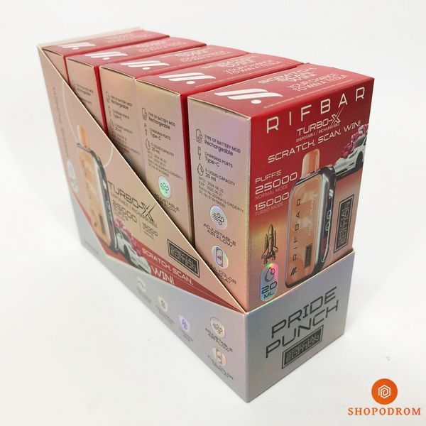 Rif Bar TURBO-X 25000 Фруктовый микс (Pride Punch) ws23392-7 фото
