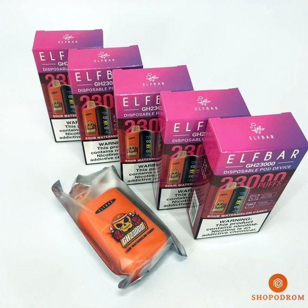 ELF BAR GH 23000 Кислі Кавунові Цукерки (Sour Watermelon Candy) gh23000-11 фото