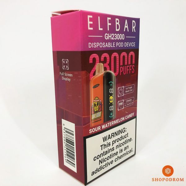 ELF BAR GH 23000 Кислі Кавунові Цукерки (Sour Watermelon Candy) gh23000-11 фото