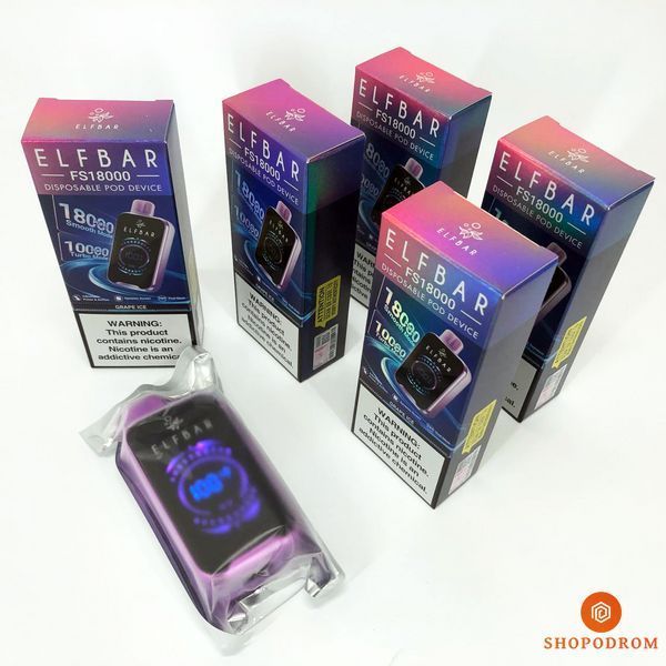 ELF BAR FS 18000 5%. Виноград Лід (Grape Ice) fs18000-4 фото