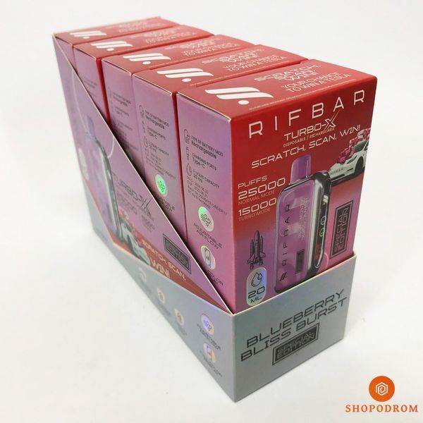 Rif Bar TURBO-X 25000 Сочная Черника (Blueberry Bliss Burst) ws23392-14 фото
