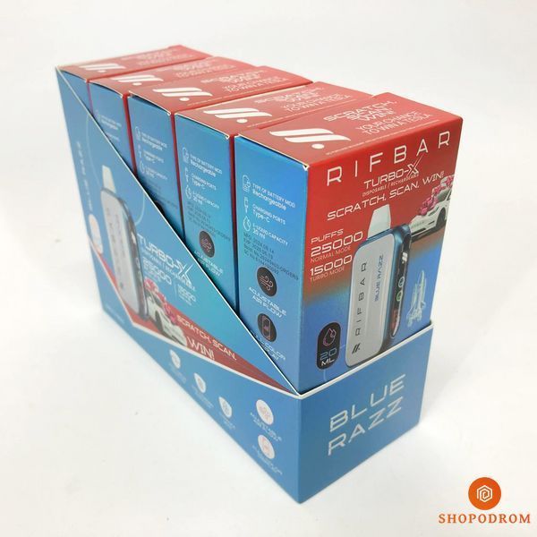 Rif Bar TURBO-X 25000 Синяя Малина Лимонад (Blue Razz) ws23392-15 фото