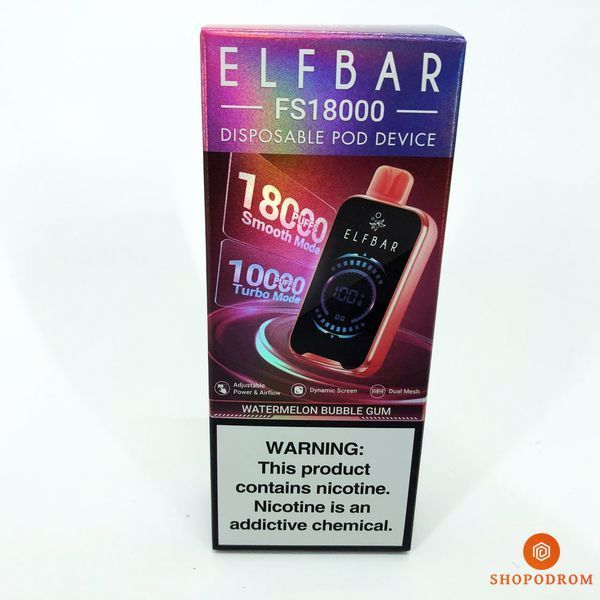 ELF BAR FS 18000 5%. Кавунова жувальна гумка (Watermelon Bubble Gum) fs18000-9 фото