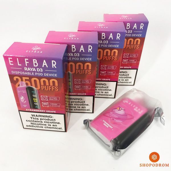 Elf Bar Raya D3 25000. Полуниця Виноград (Strawberry Grape) rd3-25000-14 фото