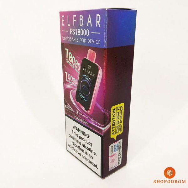 ELF BAR FS 18000 5%. Персик Ягоди (Peach Berry) fs18000-13 фото