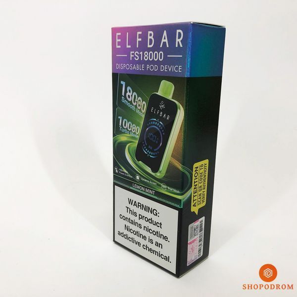 ELF BAR FS 18000 5%. Лимон Мята (Lemon Mint) fs18000-16 фото