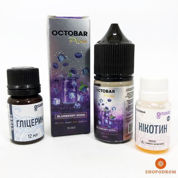 Набір Octobar Prime 30 мл Чорниця Содова (Blueberry Soda) ws32574-2 фото