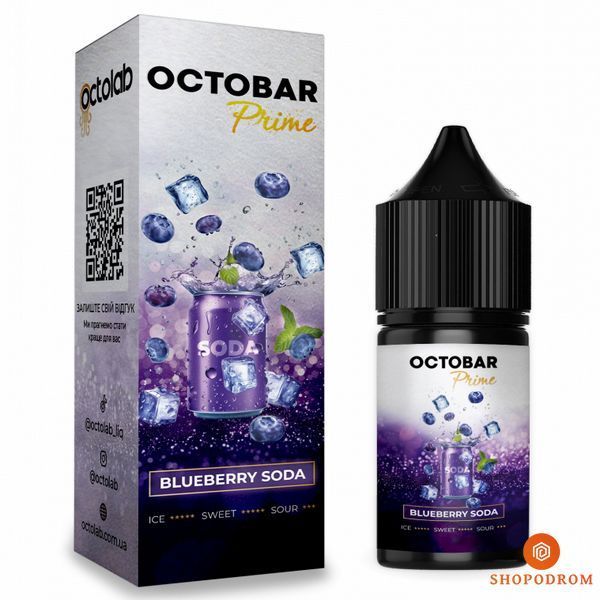 Набір Octobar Prime 30 мл Чорниця Содова (Blueberry Soda) ws32574-2 фото
