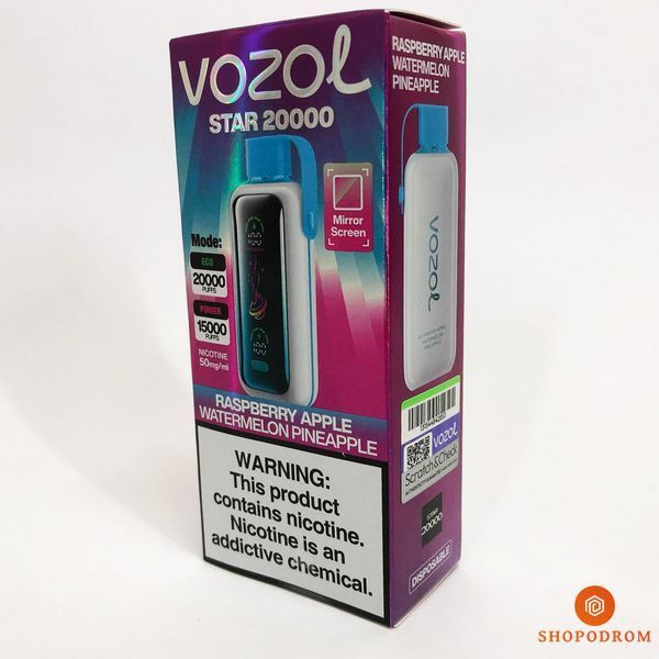 Vozol Star 20000 Малина Яблуко Кавун Ананас (Raspberry Apple Watermelon Pineapple) ws33178-6 фото