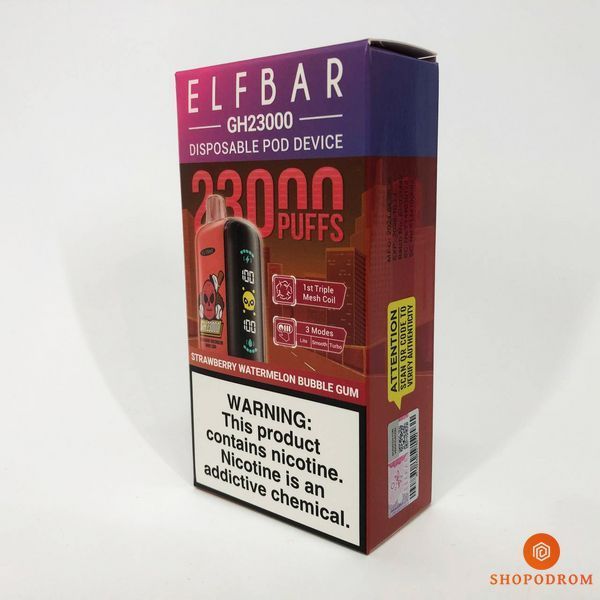 ELF BAR GH 23000 Полунично-кавунова жувальна гумка (Strawberry Watermelon Bubble Gum) gh23000-13 фото