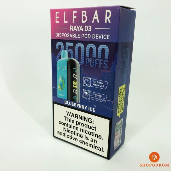 Elf Bar Raya D3 25000. Чорниця Лід (Blueberry Ice) rd3-25000-02 фото