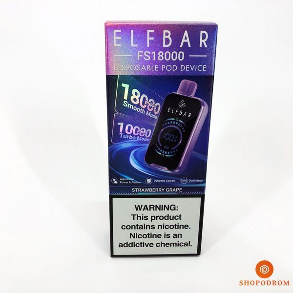 ELF BAR FS 18000 5%. Полуниця Виноград (Strawberry Grape) fs18000-19 фото