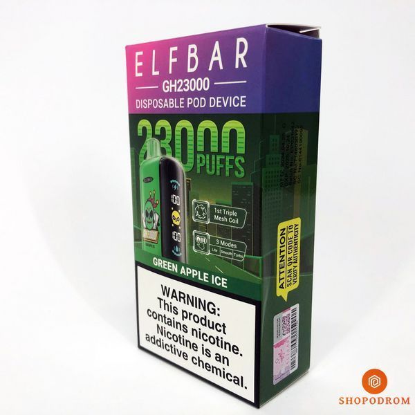ELF BAR GH 23000 Зелене Яблуко Лід (Green Apple lce) gh23000-5 фото
