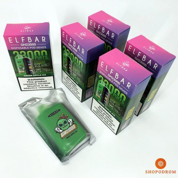 ELF BAR GH 23000 Зелене Яблуко Лід (Green Apple lce) gh23000-5 фото