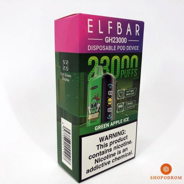 ELF BAR GH 23000 Зелене Яблуко Лід (Green Apple lce) gh23000-5 фото