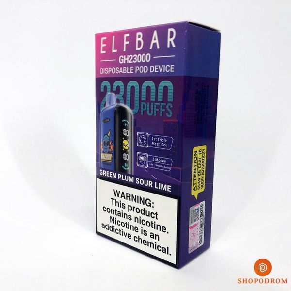 ELF BAR GH 23000 Зелена Слива Кислий Лайм (Green Plum Sour Lime) gh23000-6 фото