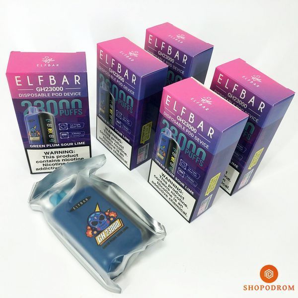 ELF BAR GH 23000 Зелена Слива Кислий Лайм (Green Plum Sour Lime) gh23000-6 фото