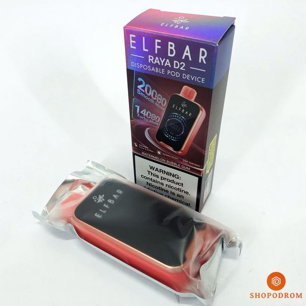 ELF BAR RAYA D2 20000. Кавунова жувальна гумка (Watermelon Bubble Gum) ws66861-11 фото