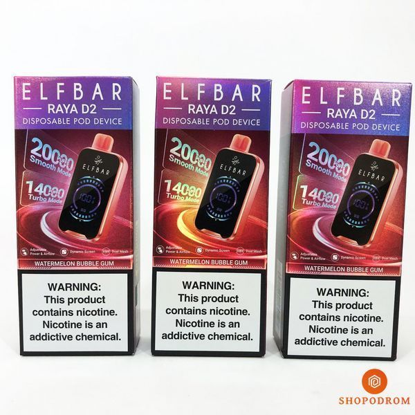 ELF BAR RAYA D2 20000. Кавунова жувальна гумка (Watermelon Bubble Gum) ws66861-11 фото