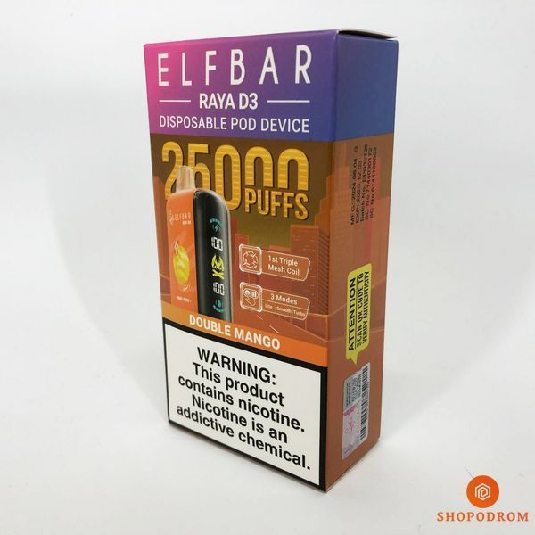 Elf Bar Raya D3 25000. Подвійне Манго (Double Mango) rd3-25000-05 фото