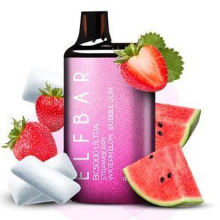Elf Bar BC5000 Ultra Клубнично-арбузная жвачка (Strawberry Watermelon Bubble Gum) ws24965-9 фото